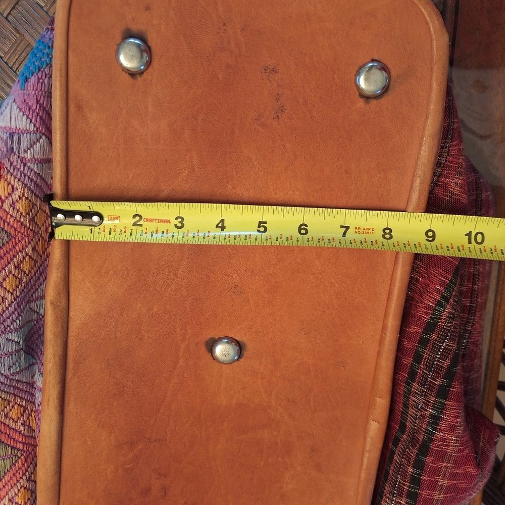 Huipil and Leather Day Bag Boho Weekender Guatemala Large Colorful Unused - Picture 16 of 16